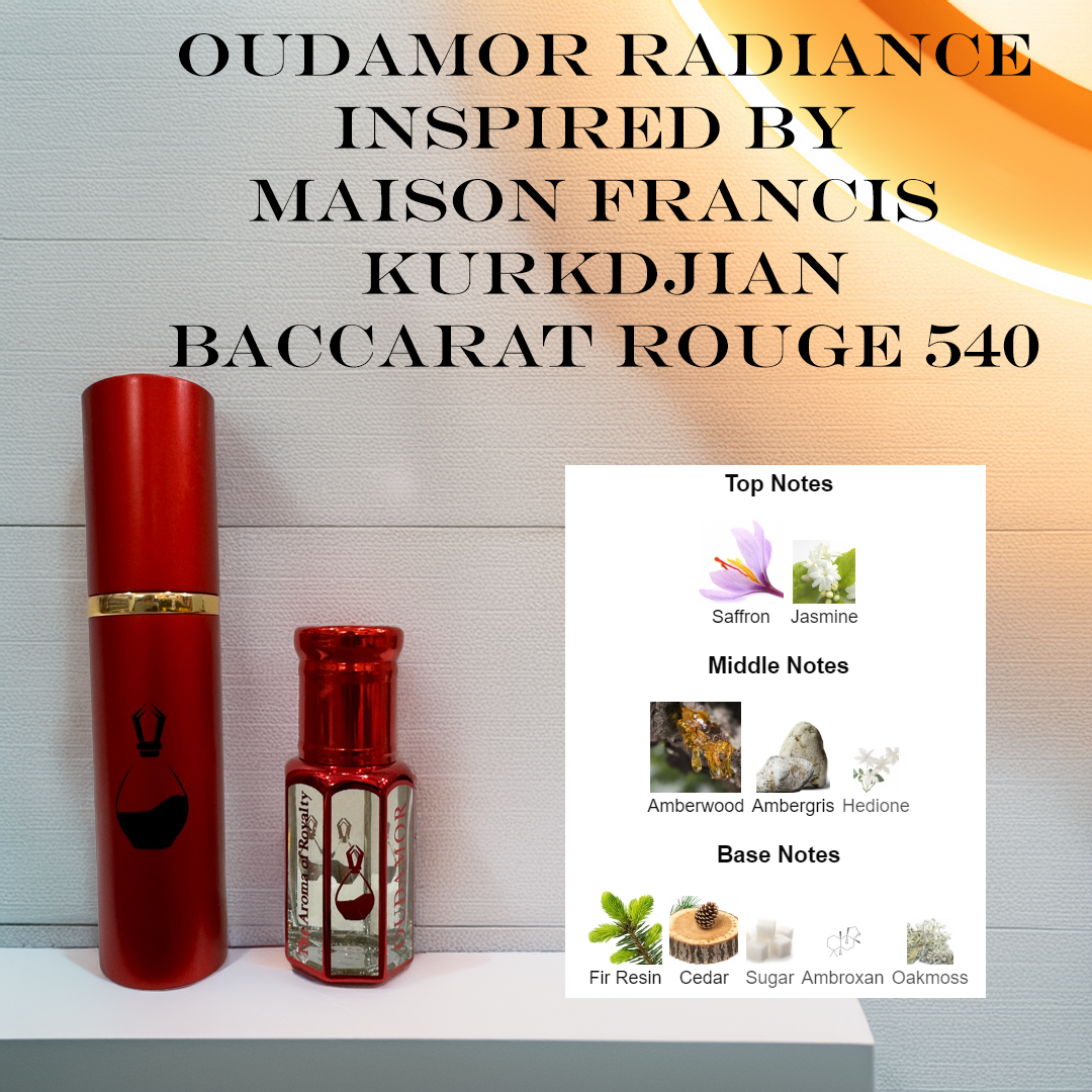 OUDAMOR Radiance Inspired by MFK Baccarat Rouge 540